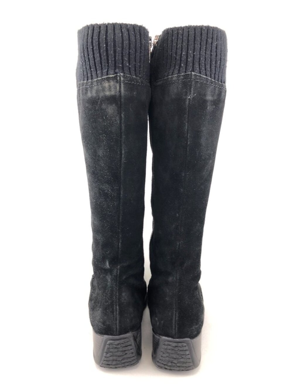 Aquatalia Black Suede Leather Tall Winter Boots 10 M - Picture 6 of 14